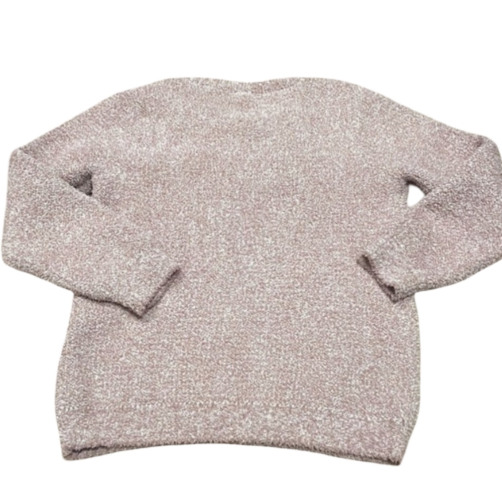 Barefoot Dreams Cozychic Pink Crewneck Sweater Size Medium - Picture 2 of 11